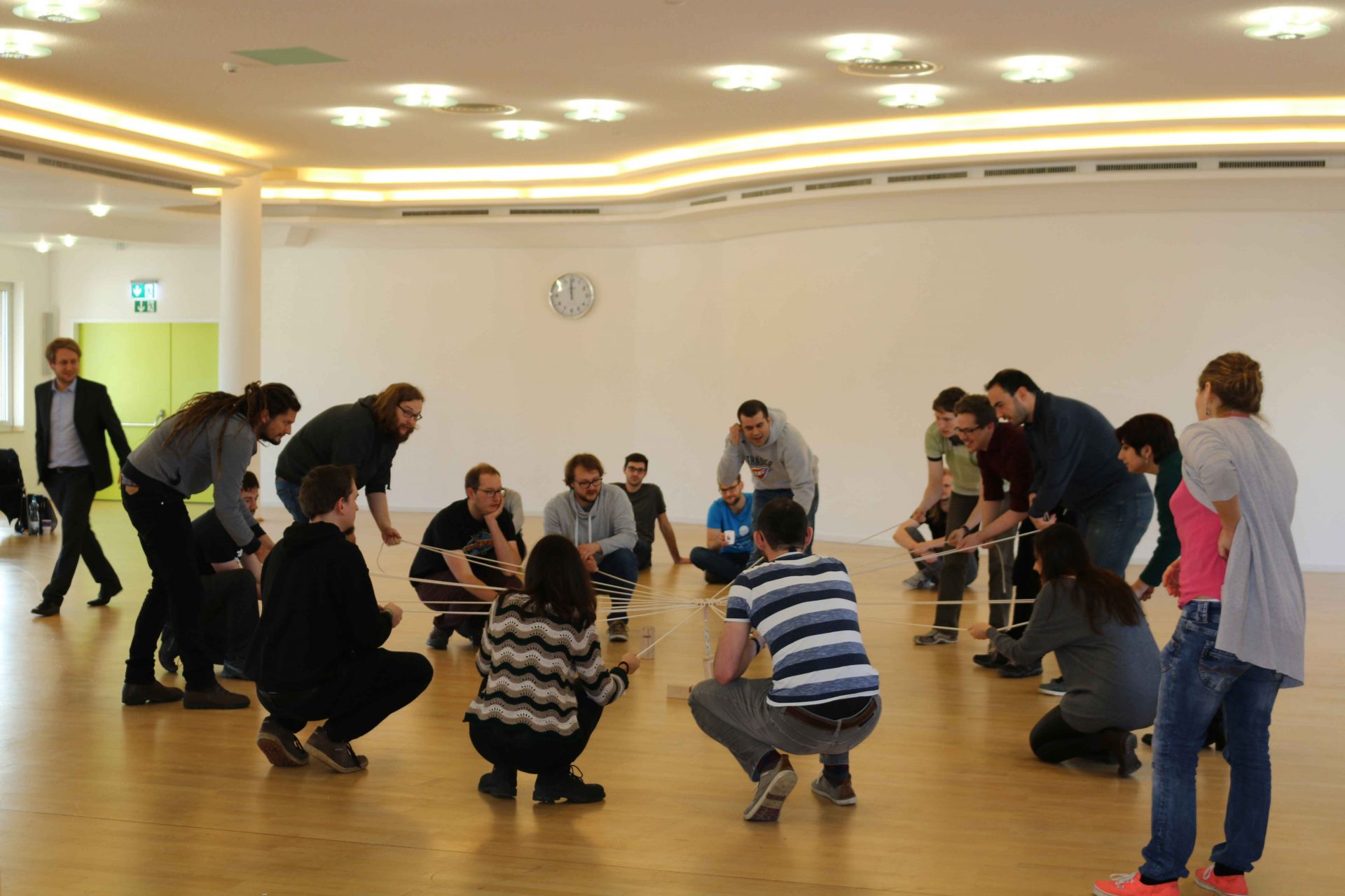 Circle of Phds during the workshop