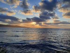 Sunset over the ocean