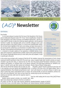 Cover of the summer 2016 (AC)³ newsletter