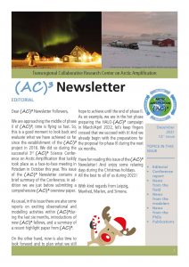 Cover of the winter 2021 (AC)³ newsletter