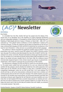Cover of the summer 2017 (AC)³ newsletter