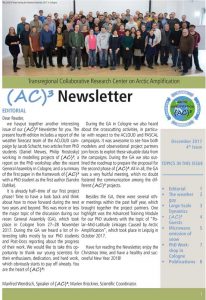 Cover of the winter 2017 (AC)³ newsletter