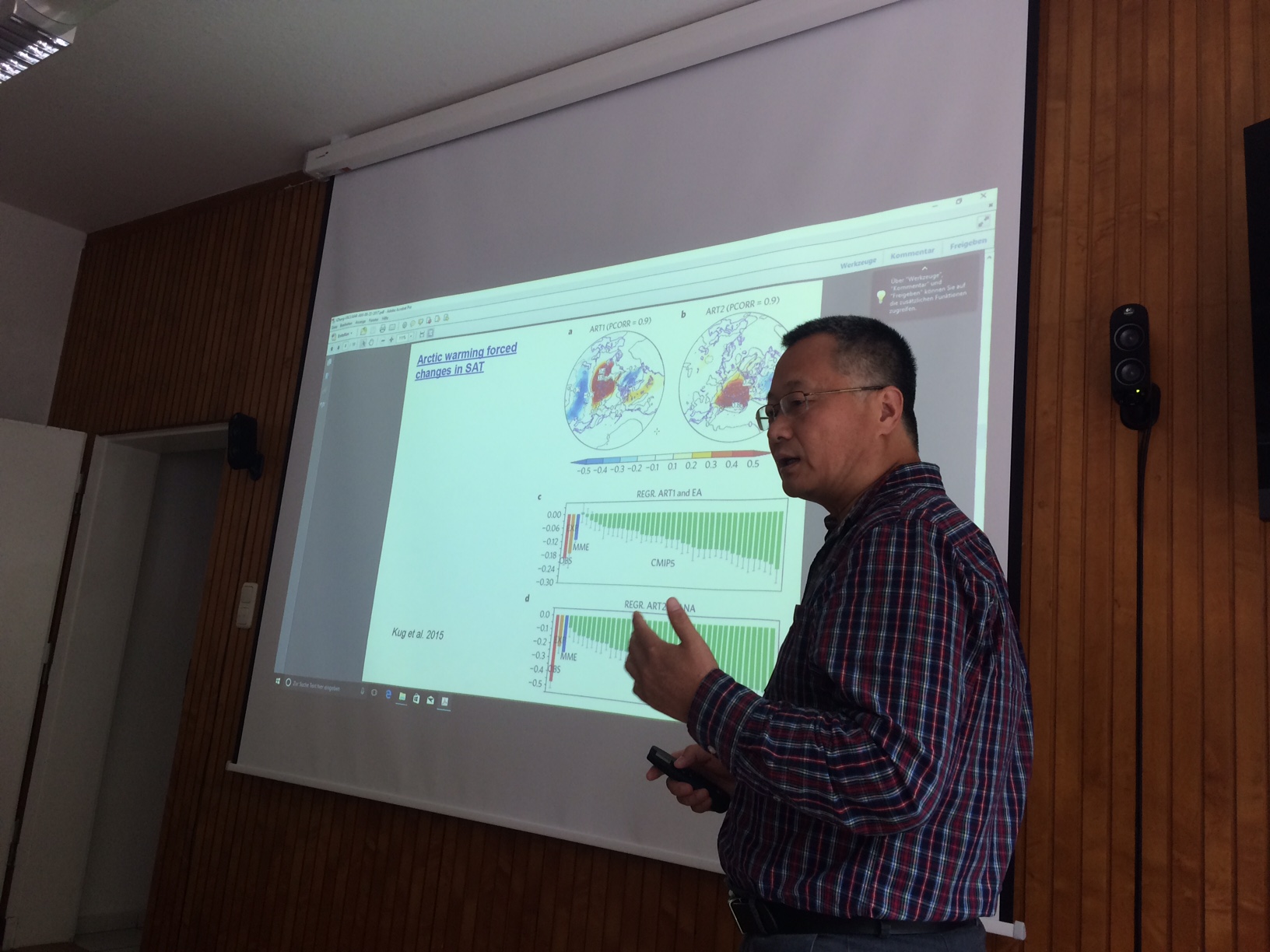 Xiandong Zhang giving a presentation